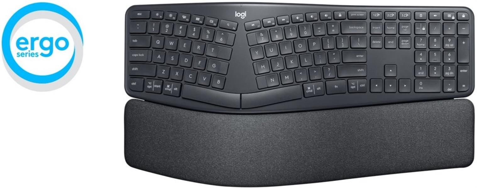 Logitech Ergo K860 toetsenbord RF-draadloos + Bluetooth US International