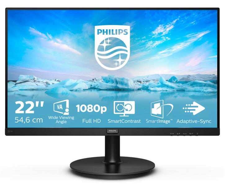 Philips V Line 221V8A/00 LED display 54,6 cm (21.5) 1920 x 1080 Pixels Full HD Zwart