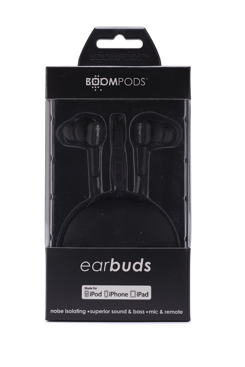 Boompods Earbuds - In-ear koptelefoon speciaal voor iPhone - Zwart