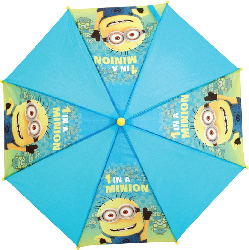 Minions - Kinder - Paraplu - 74 cm - Blauw en geel