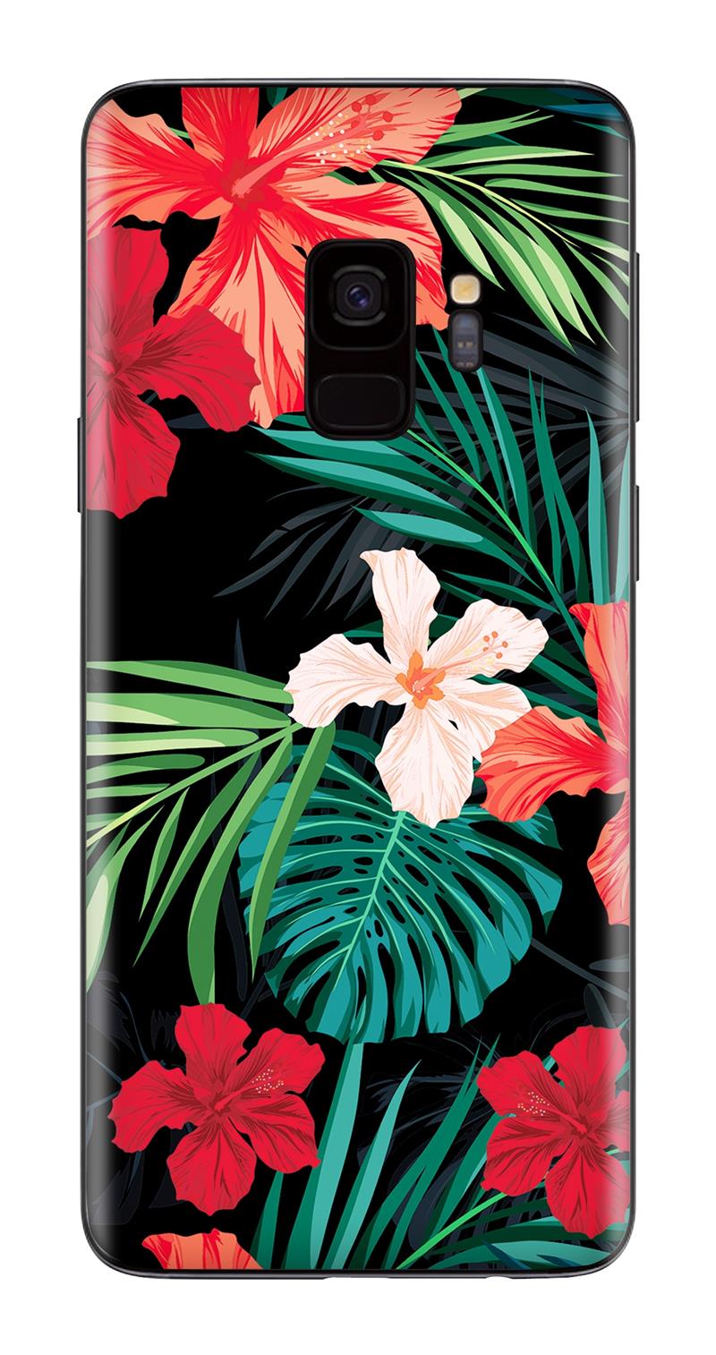 My Style PhoneSkin For Samsung Galaxy S9 Red Caribbean Flower