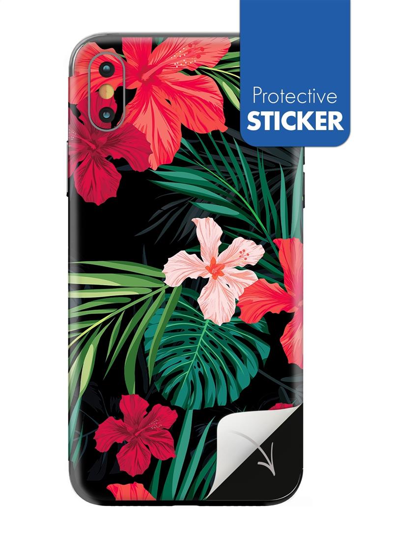 My Style PhoneSkin For Apple iPhone X Red Caribbean Flower