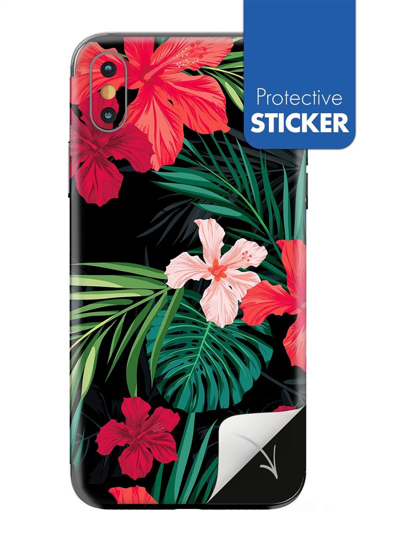 My Style PhoneSkin For Apple iPhone Xs Red Caribbean Flower