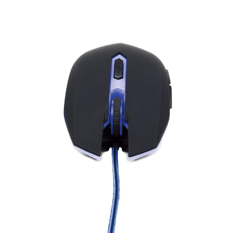 Gembird Gaming muis USB zwart blauw 2400dpi illuminated