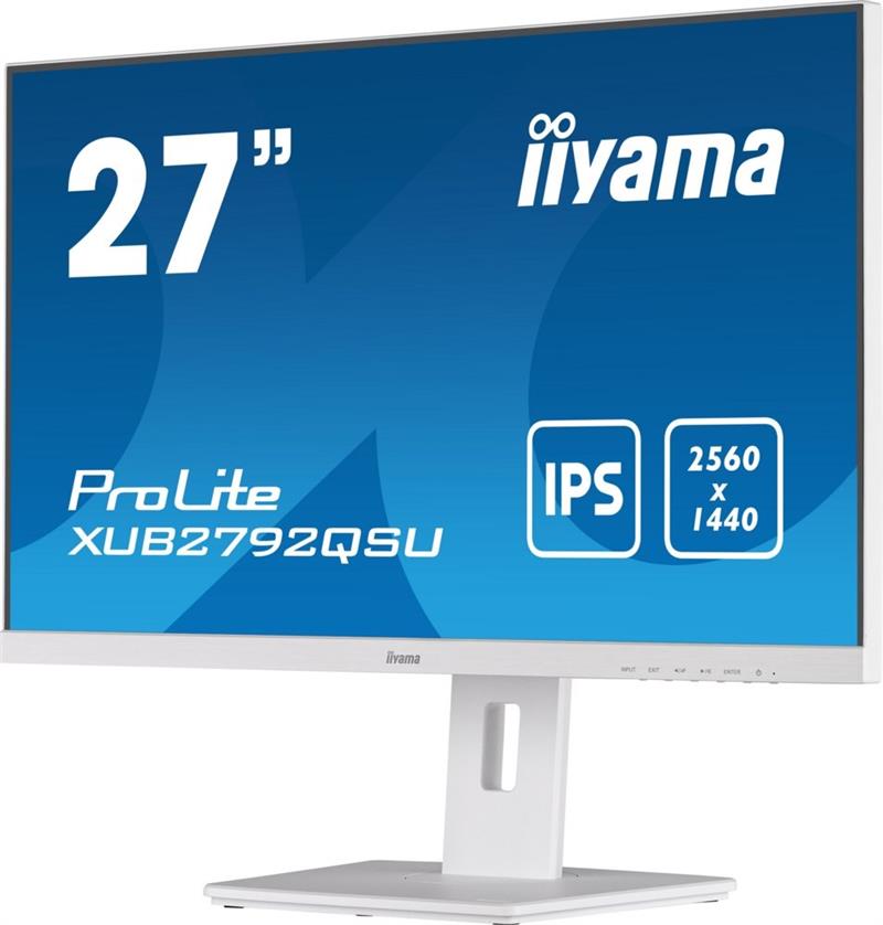 iiyama ProLite XUB2792QSU-W5 computer monitor 68,6 cm (27"") 2560 x 1440 Pixels Full HD LED Wit