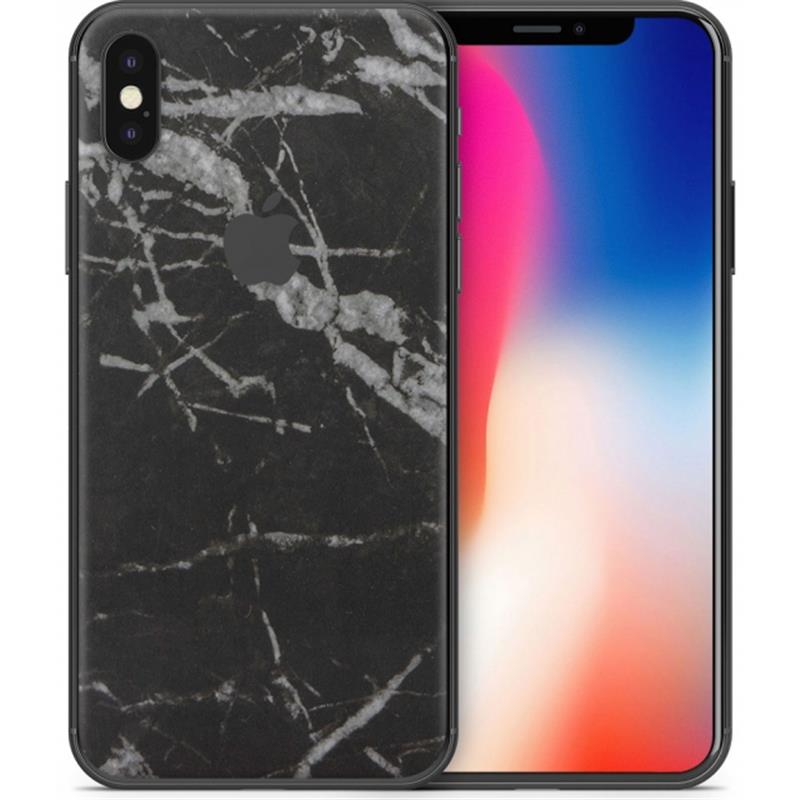 dskinz Smartphone Back Skin for Apple iPhone X Black Marble