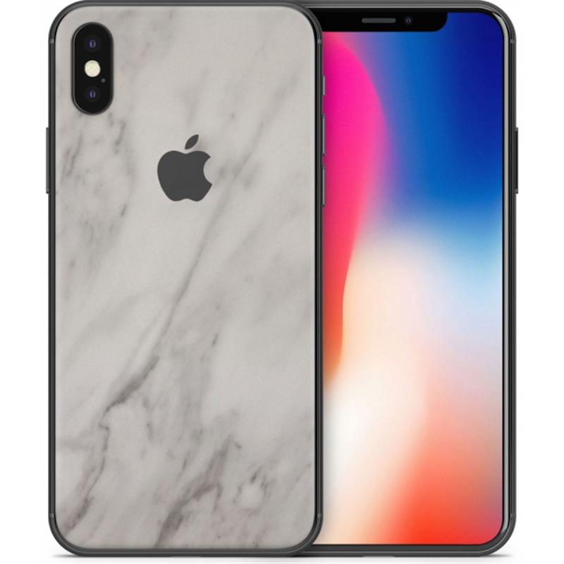 dskinz Smartphone Back Skin for Apple iPhone X White Marble