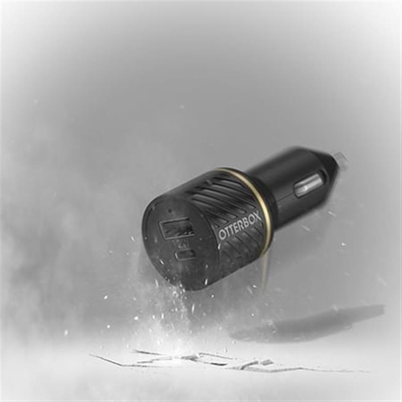 OtterBox Car Charger 30W - USB-C 18W + USB-A 12W USB-PD, zwart