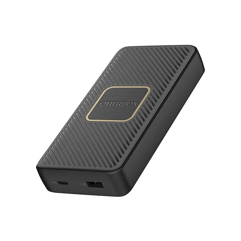 OtterBox Dual Port Fast Charge Power Bank 15000 mAh 18W Qi Wireless Charger 10W Black