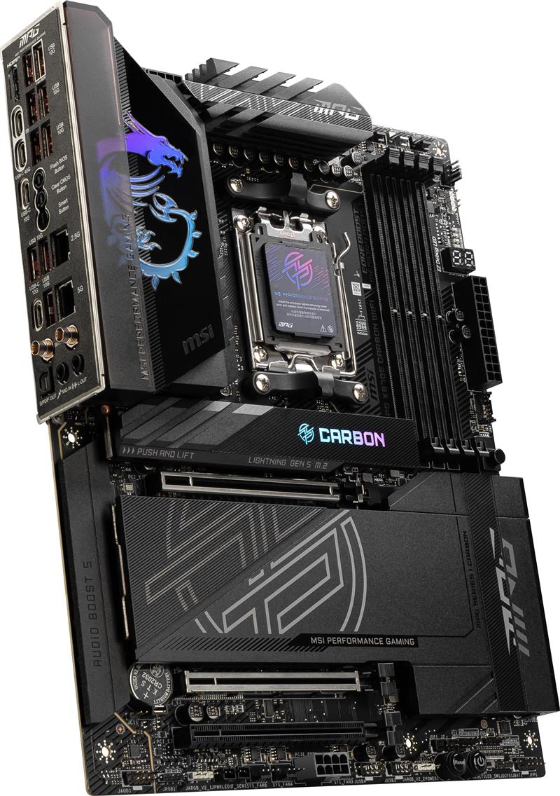 MSI MPG X870E CARBON WIFI moederbord AMD X870E Socket AM5 ATX