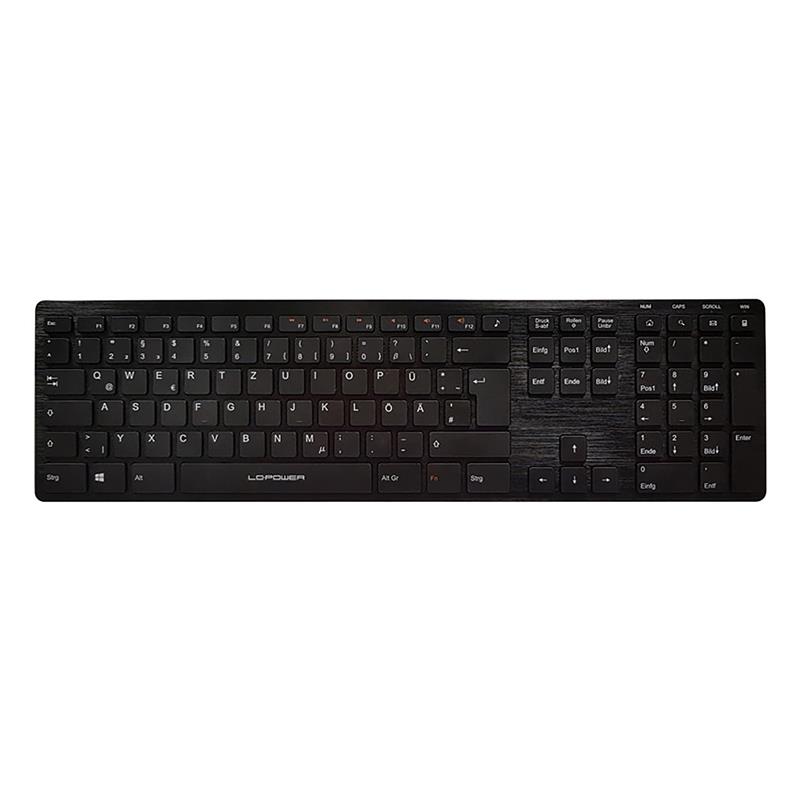LC-Power LC-KEY-5B-ALU Slim-Design aluminium keyboard DE USB black