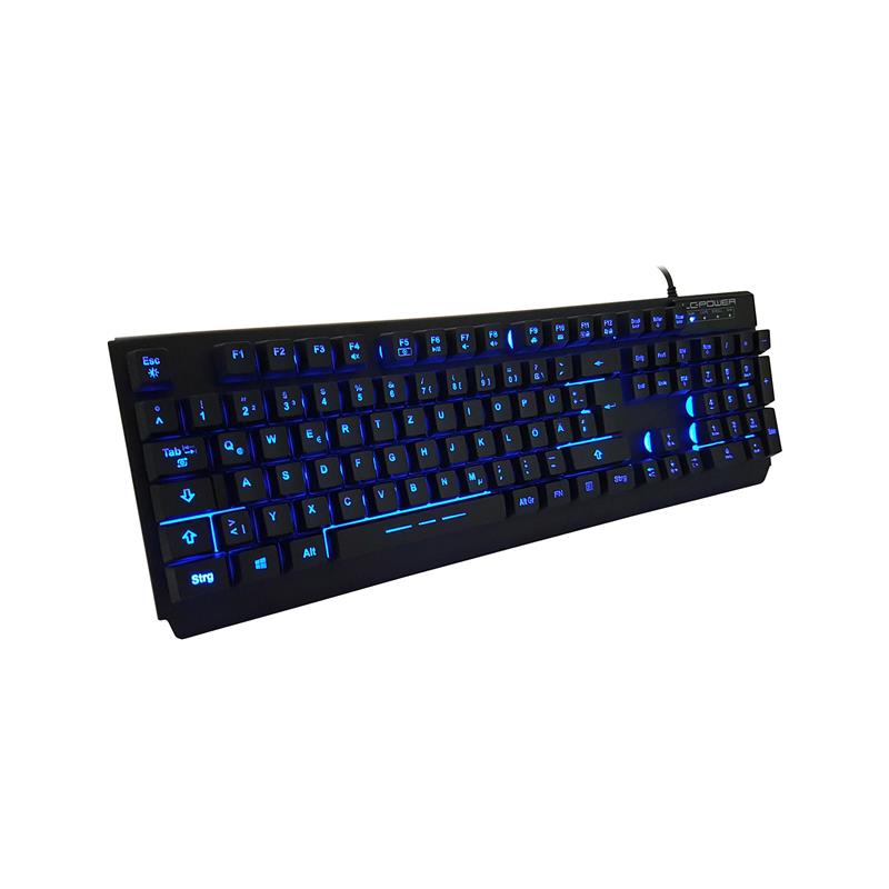 LC-Power LC-KEY-4B-LED Illuminated LED keyboard DE USB black