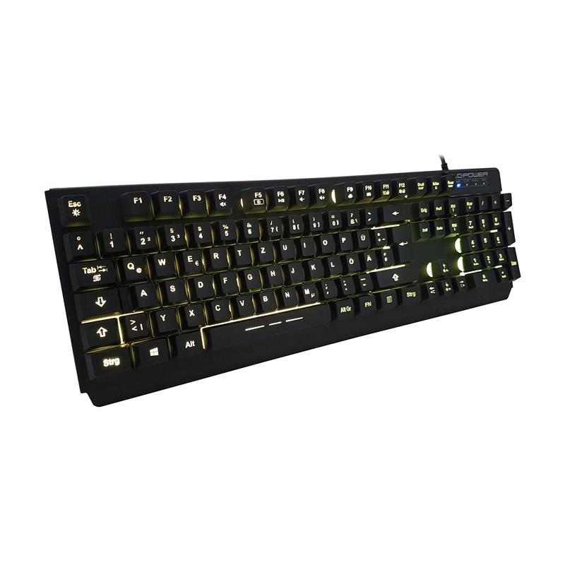 LC-Power LC-KEY-4B-LED Illuminated LED keyboard DE USB black