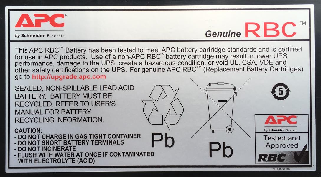 APC Batterij Vervangings Cartridge RBC27