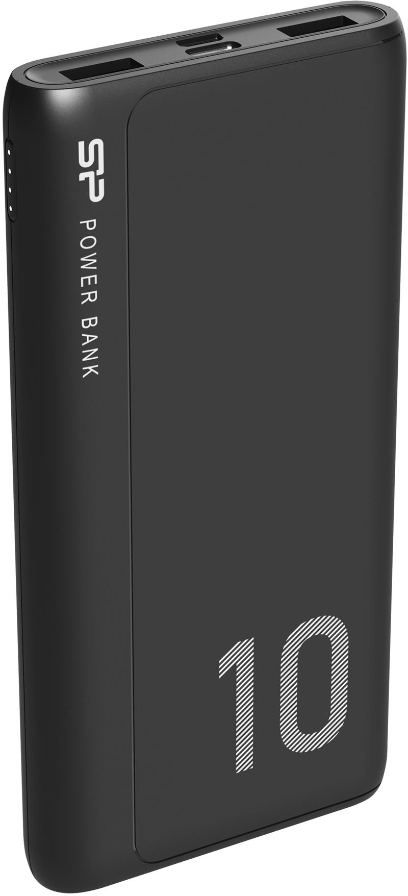 Silicon Power GP15 Dual Output Powerbank 10000 mAh Black