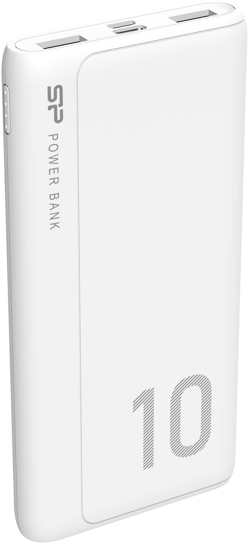 Silicon Power GP15 Dual Output Powerbank 10000 mAh White