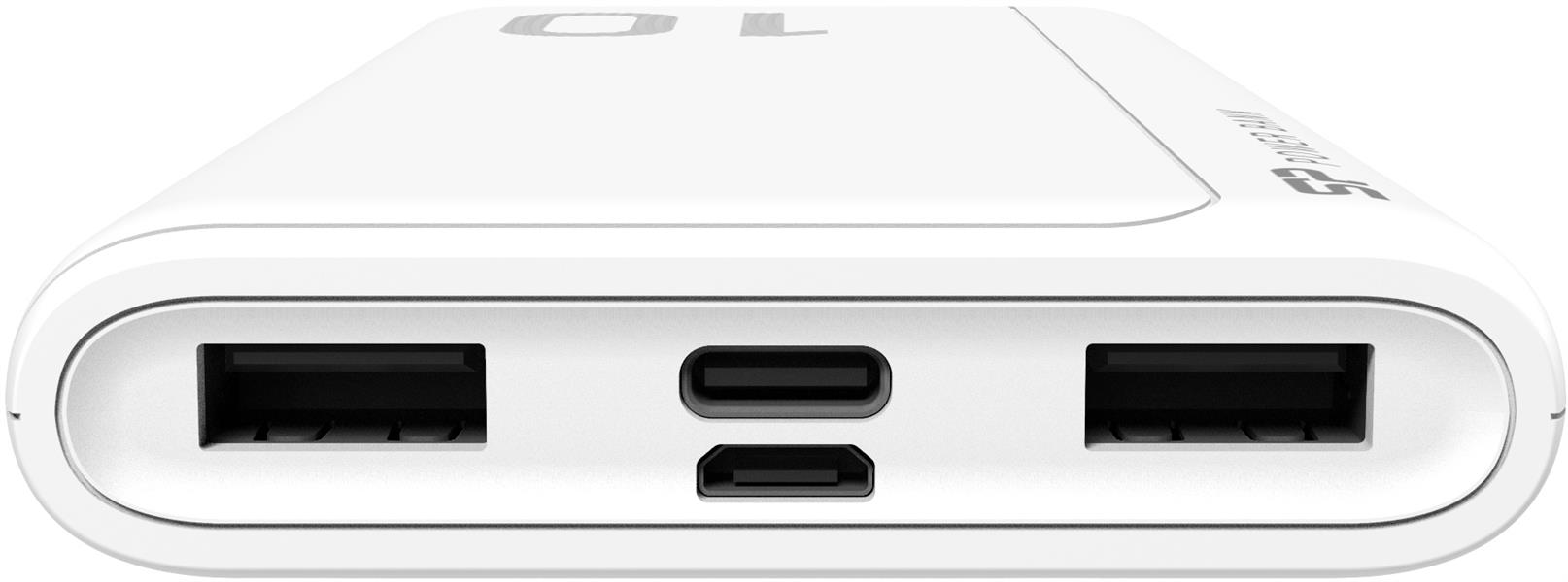 Silicon Power GP15 Dual Output Powerbank 10000 mAh White