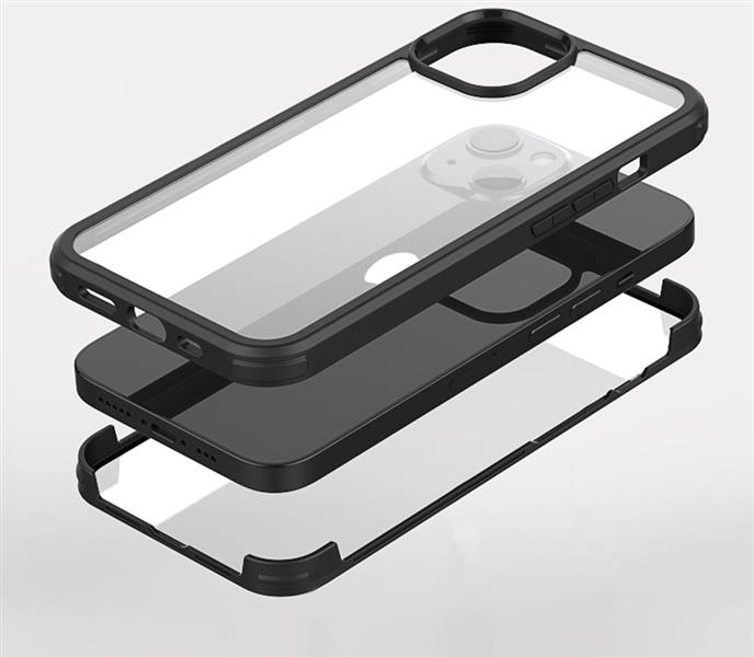 Valenta Tempered Glass Full Cover Bumper Case Apple iPhone 14 Plus Black