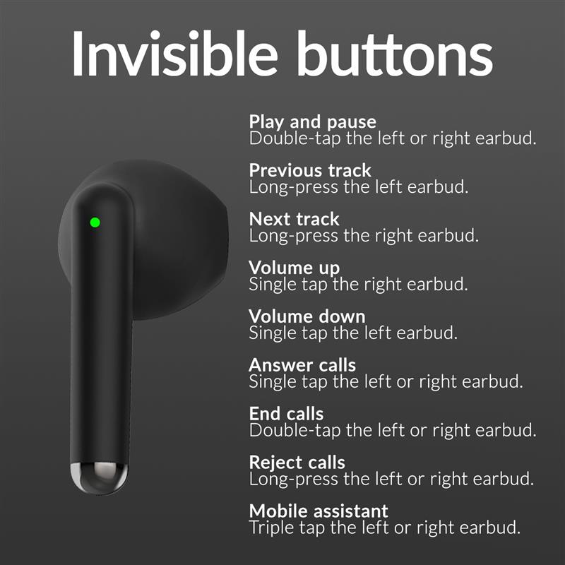 Mobilize TWS Earbuds Black