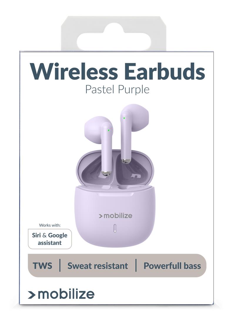 Mobilize TWS Earbuds Pastel Purple