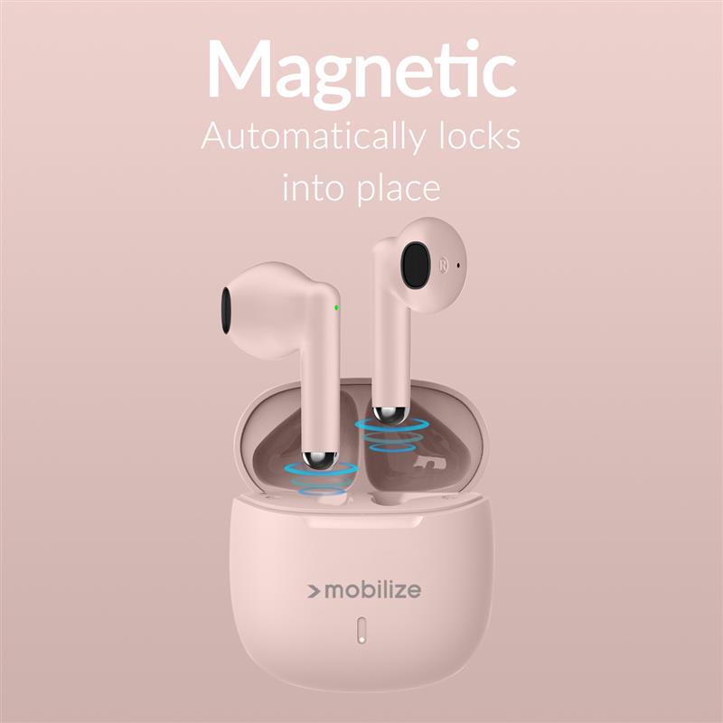 Mobilize TWS Earbuds Pastel Pink