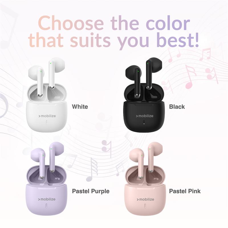 Mobilize TWS Earbuds Pastel Pink