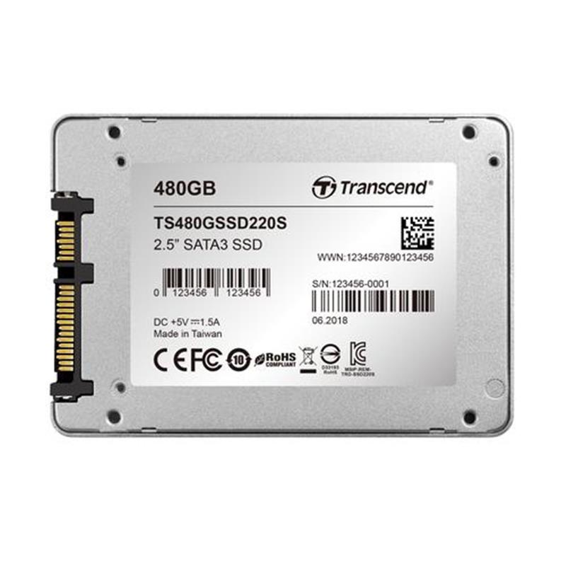 Transcend SSD220S 2 5 480 GB SATA III 3D NAND