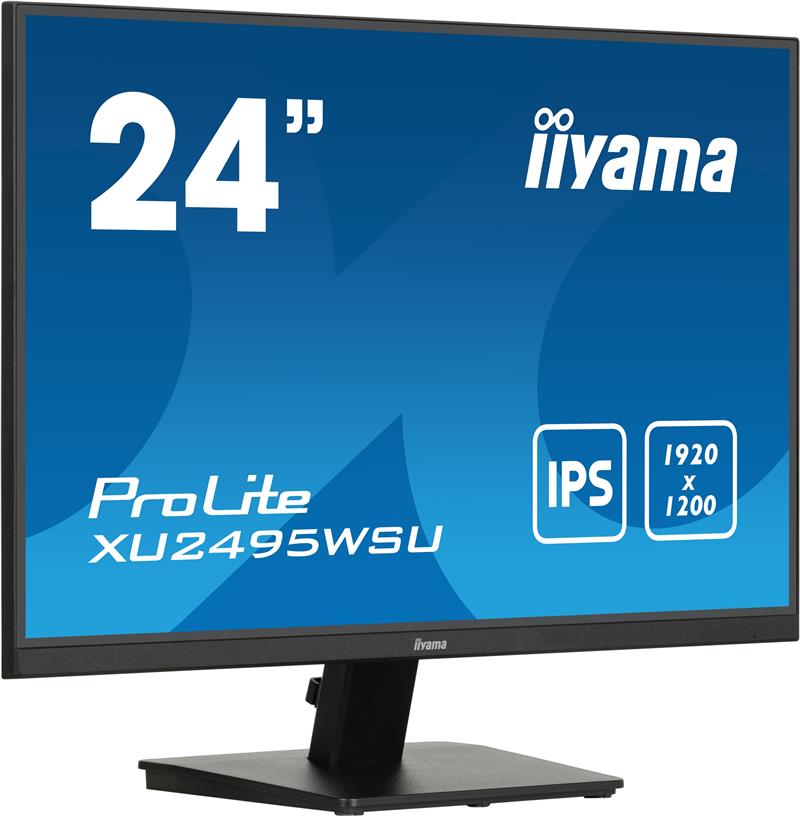 iiyama ProLite XU2495WSU-B7 computer monitor 61 cm (24"") 1920 x 1200 Pixels 4K Ultra HD LED Zwart