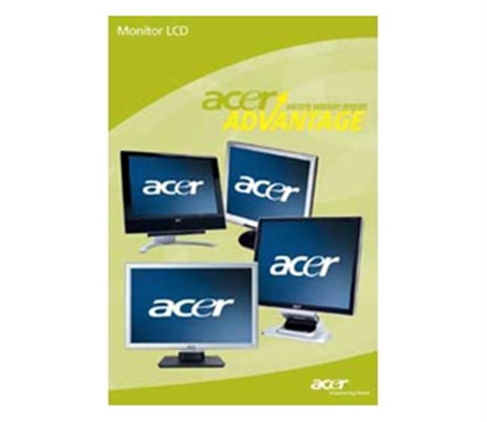 Acer Care Plus warranty extension 5 years onsite exchange nbd Professional-serie Monitor NO BOOKLET