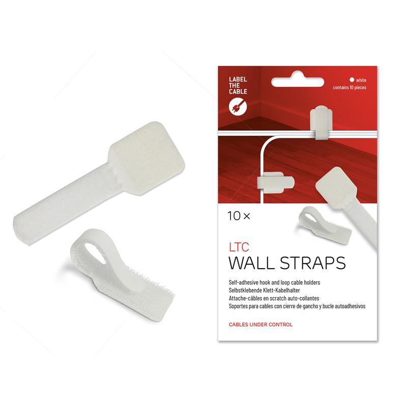 Label-The-Cable Wall LTC 3120 set of 10 white