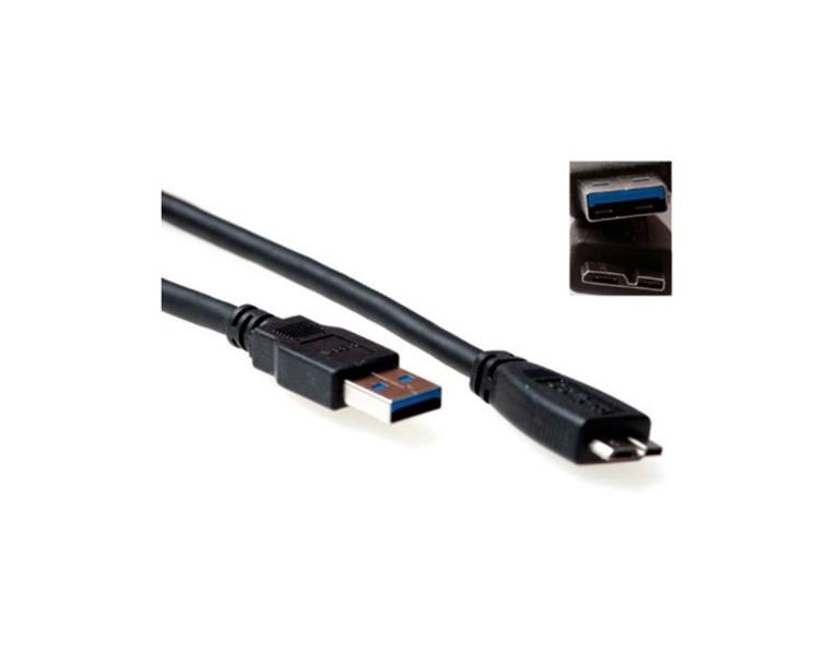 ACT SB3028 USB-kabel 0,5 m USB 3.2 Gen 1 (3.1 Gen 1) USB A Micro-USB B Zwart