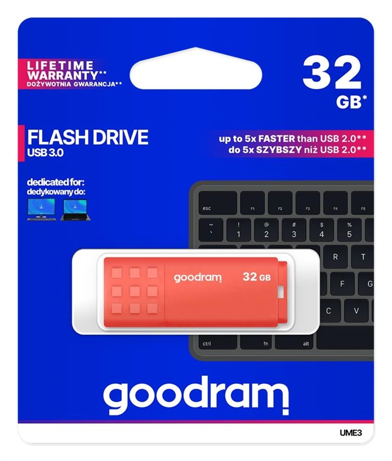 Goodram UME3 USB flash drive 32 GB USB Type-A 3.2 Gen 1 (3.1 Gen 1) Oranje
