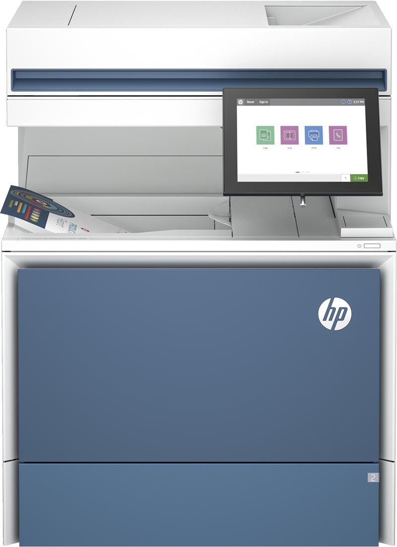 HP Color LaserJet Enterprise MFP 6800dn printer, Afdrukken, kopiëren, scannen, faxen (optie), Automatische documentinvoer; optionele high-capacity lad