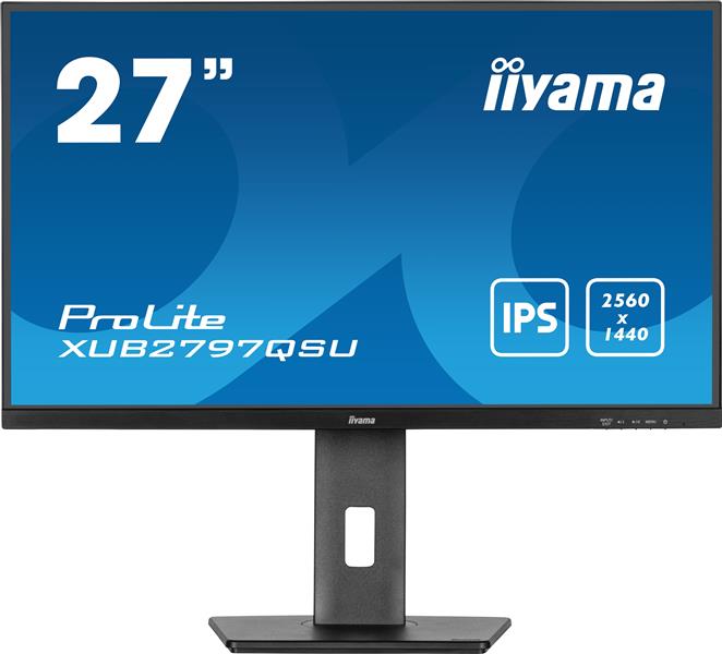 iiyama ProLite XUB2797QSU-B1 computer monitor 61 cm (24"") 2560 x 1440 Pixels Wide Quad HD LED Zwart