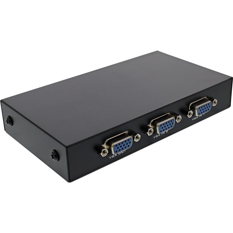 InLine VGA switch manual 2-port 15-pin Sub-D HD