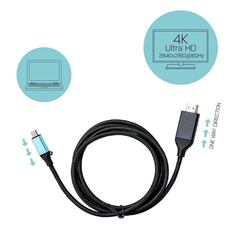 i-tec C31CBLHDMI60HZ video kabel adapter 1,5 m USB Type-C HDMI Zwart