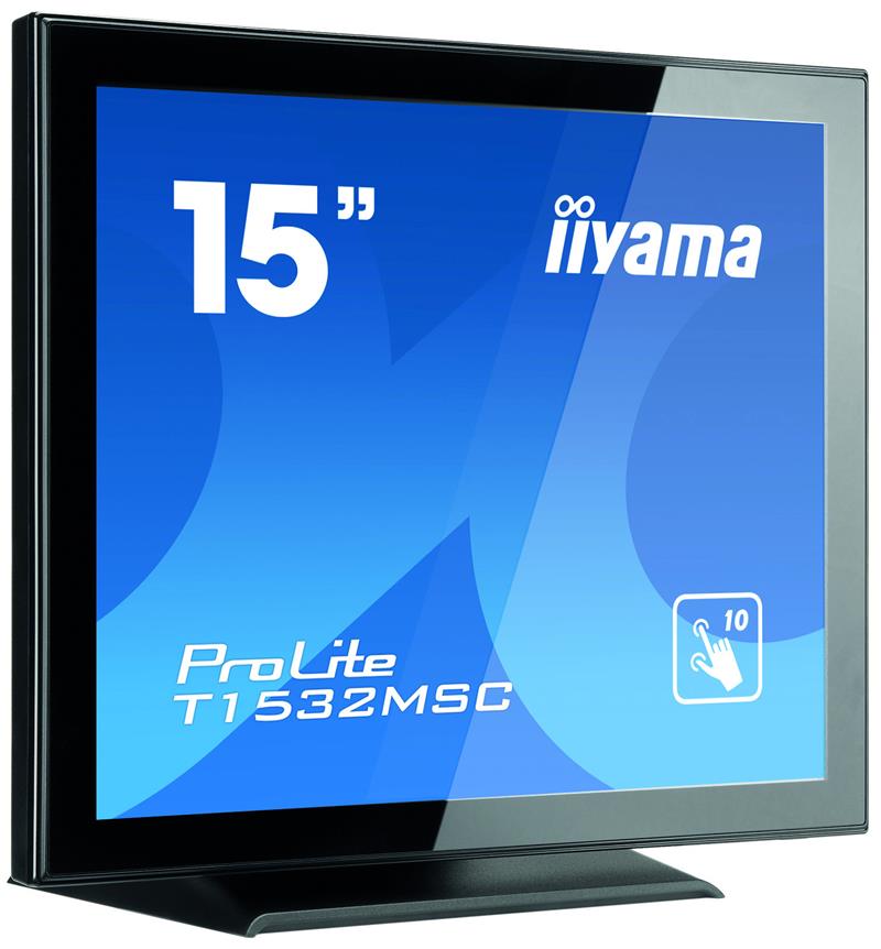iiyama ProLite T1532MSC-B5AG touch screen-monitor 38,1 cm (15"") 1024 x 768 Pixels Zwart