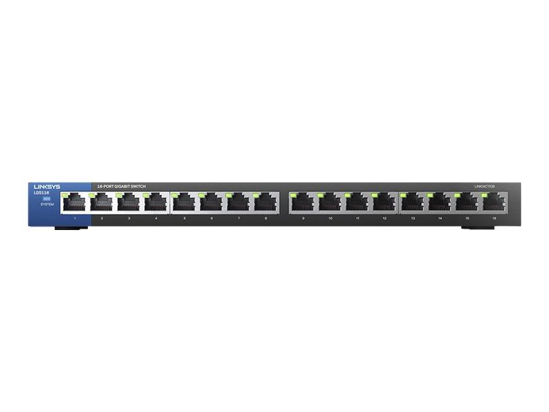 Linksys 16-poorts Gigabit - desktopswitch (LGS116)