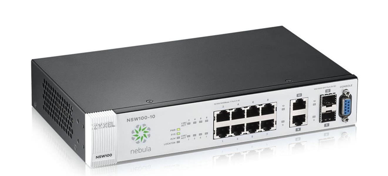 Zyxel NSW100-10 Managed L2 Gigabit Ethernet (10/100/1000) Zwart
