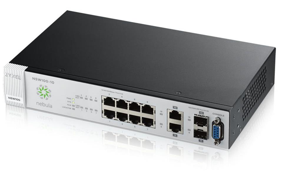 Zyxel NSW100-10 Managed L2 Gigabit Ethernet (10/100/1000) Zwart