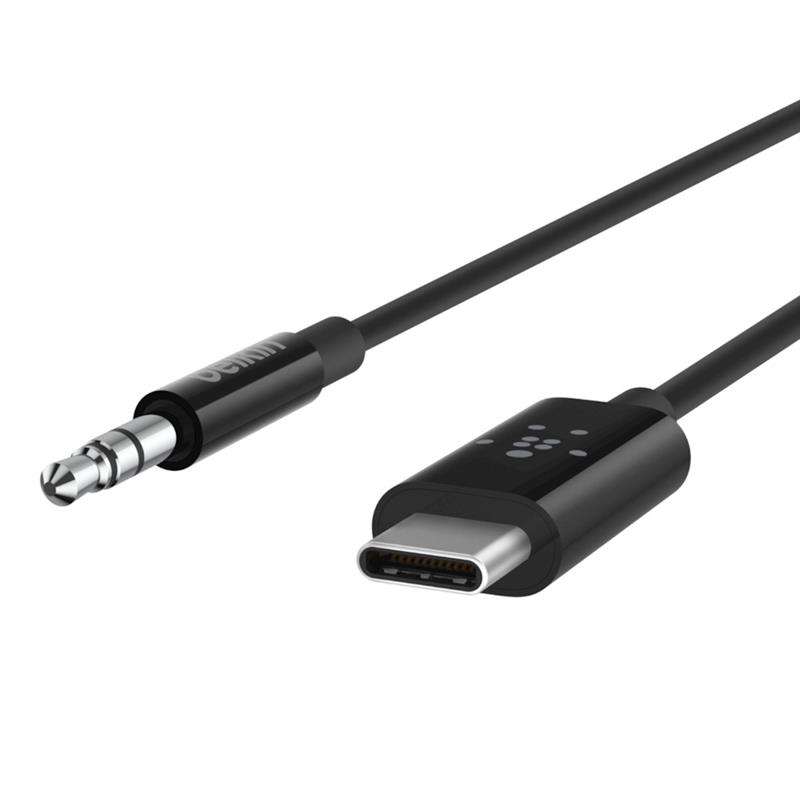 Belkin RockStar™ 3.5mm Audio Cable with USB-C™ Connector audio kabel USB C Zwart