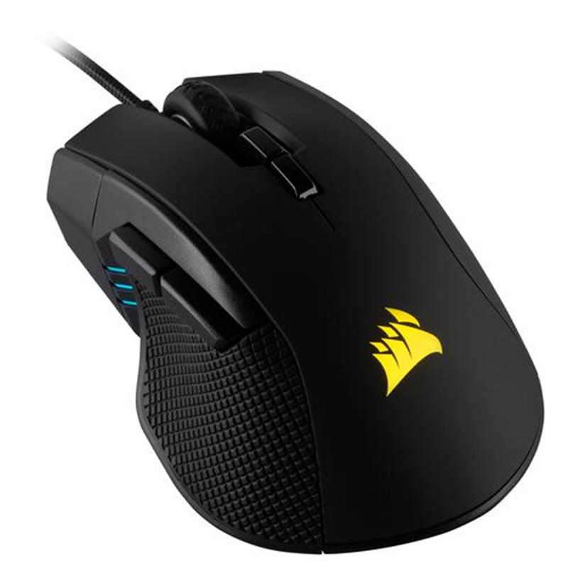 Corsair IRONCLAW RGB muis USB Type-A 18000 DPI Rechtshandig