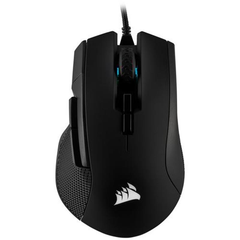 Corsair IRONCLAW RGB muis USB Type-A 18000 DPI Rechtshandig