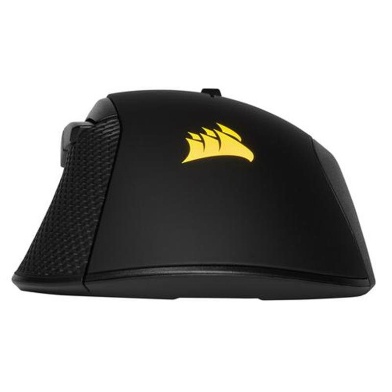 Corsair IRONCLAW RGB muis USB Type-A 18000 DPI Rechtshandig