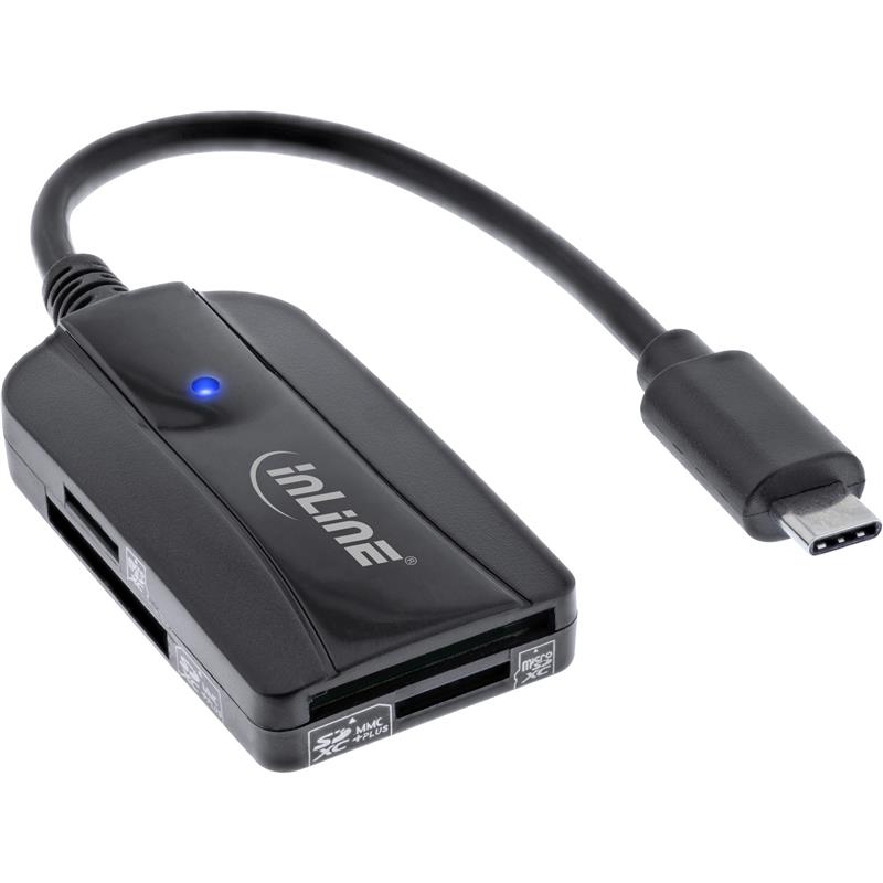 InLine Card reader USB 3 1 USB-C for SD SDHC SDXC microSD UHS-II compatible