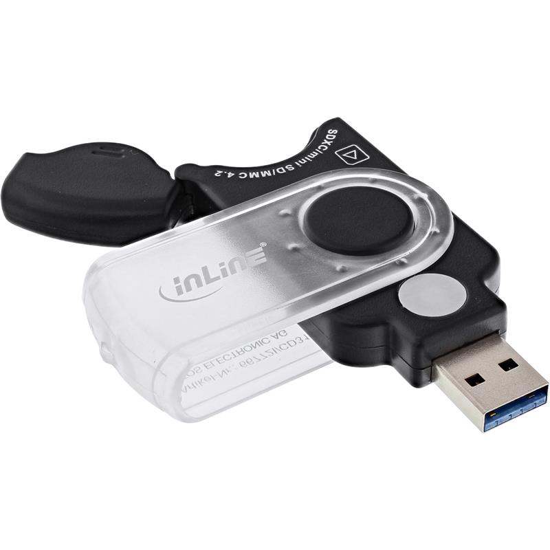 InLine Mobile card reader USB 3 0 for SD SDHC SDXC microSD