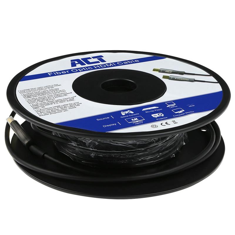 ACT AK3940 HDMI kabel 100 m HDMI Type A (Standaard) Zwart