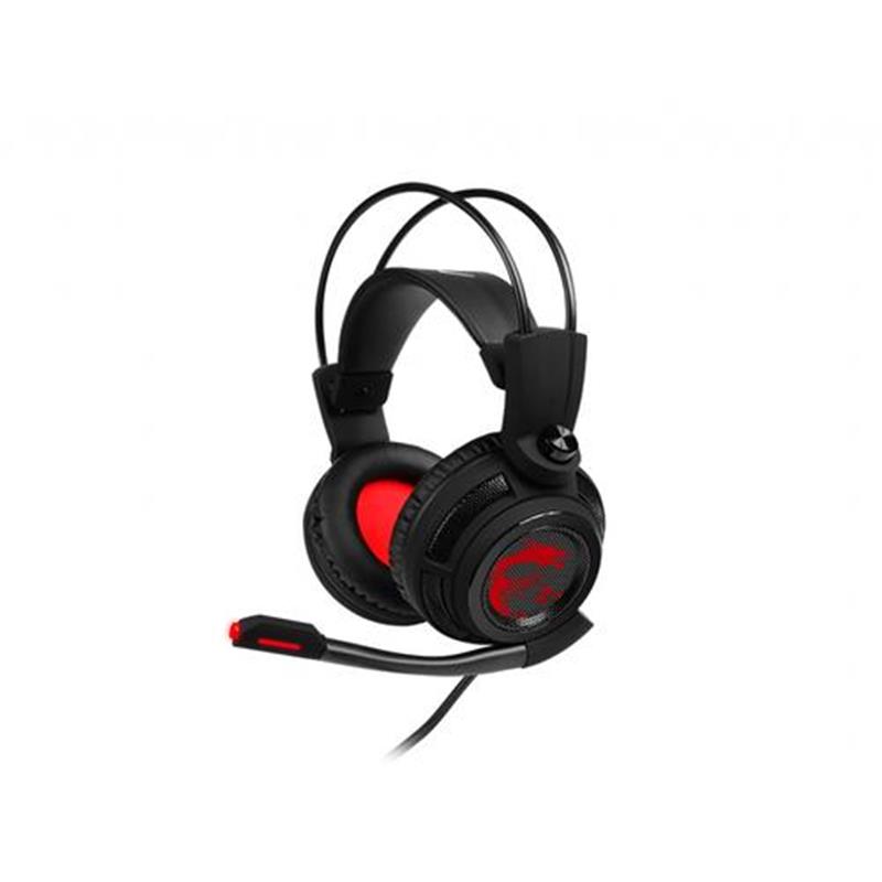 MSI DS502 Headset Hoofdband Zwart, Rood