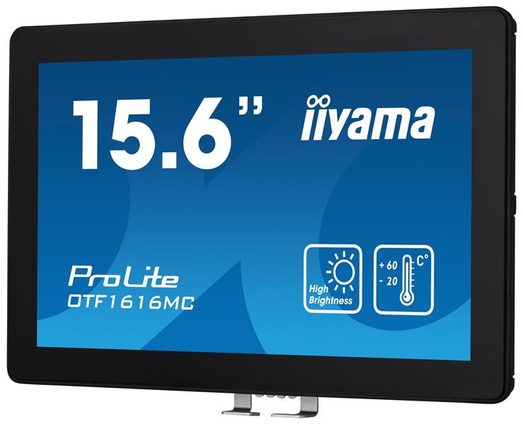 iiyama ProLite OTF1616MC-B1 computer monitor 39,6 cm (15.6"") 1920 x 1080 Pixels Full HD Touchscreen Zwart