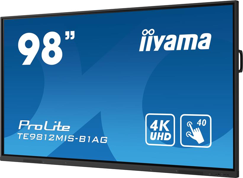 iiyama PROLITE Digitaal A-kaart 2,49 m (98"") LED Wifi 400 cd/m² 4K Ultra HD Zwart Touchscreen Type processor Android 24/7